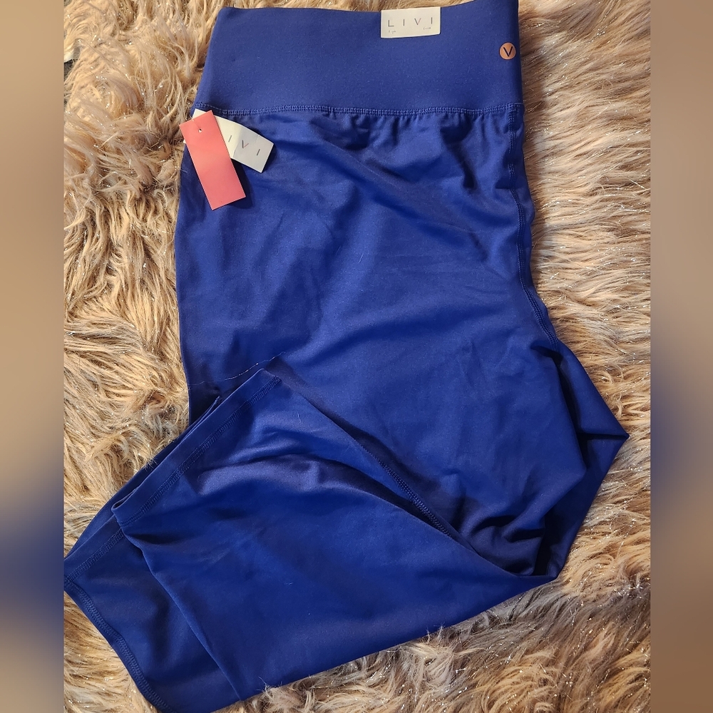 Lane Bryant Livi Active Blue Wicking Leggings Size 26/28